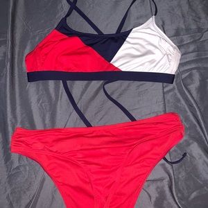 red white and blue bikini